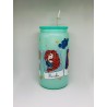Vaso Verde Princesas Disney con Pitillo de Cristal