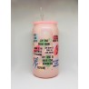 Vaso Salmón Afirmaciones Mamá con Pitillo de Cristal
