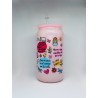 Vaso Rosa La Mejor Mamá con Pitillo de Cristal