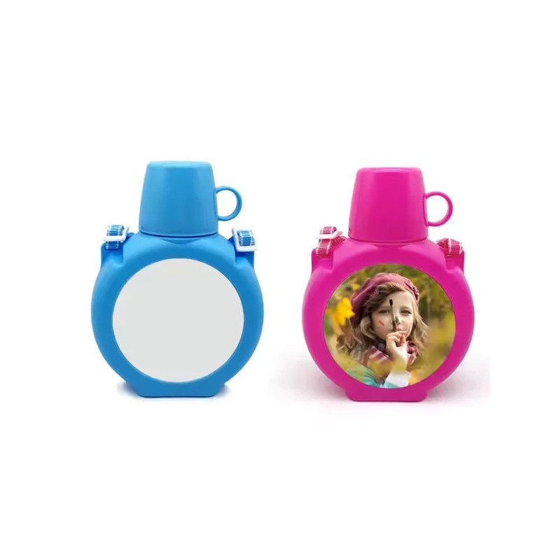 Botella de agua para niños con vaso