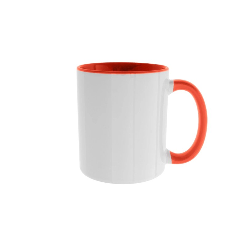 Taza Borde y Asa Anaranjados Porcelana Taza Borde y Asa Anaranjados Porcelana