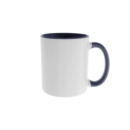 Taza Borde y Asa Azul Noche Porcelana