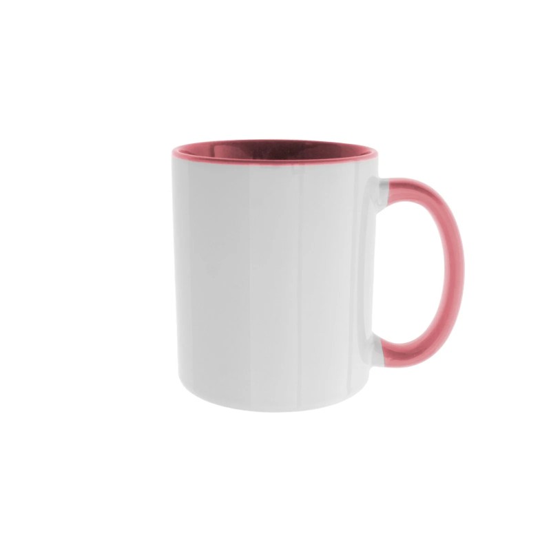 Taza Borde y Asa Rosa Porcelana Taza Borde y Asa Rosa Porcelana