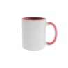 Taza Borde y Asa Rosa Porcelana
