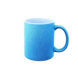 Taza Purpurina Azul Porcelana