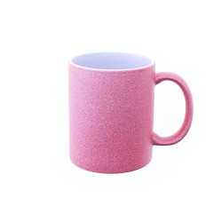 Taza Purpurina Rosa Porcelana