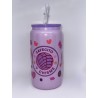 Vaso Morado con Pitillo Cafecito y Chisme de Cristal