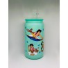 Vaso Verde Aladino con Pitillo de Cristal