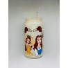 Vaso Amarillo Bella y la Bestia con Pitillo de Cristal