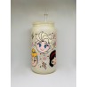 Vaso Amarillo Mini Princesas con Pitillo de Cristal